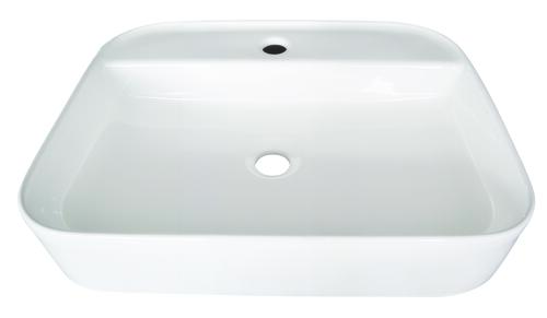 Vasque rectangle à poser LYS en céramique 37 x 37 x 11 cm - blanc